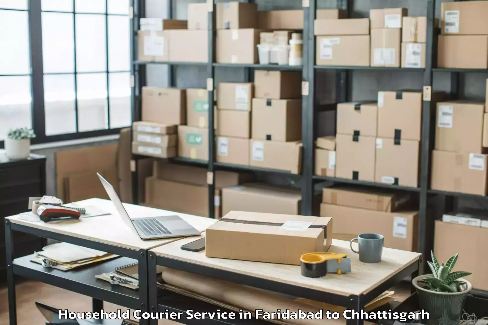 Quality Faridabad to Chakarbhatha Household Courier